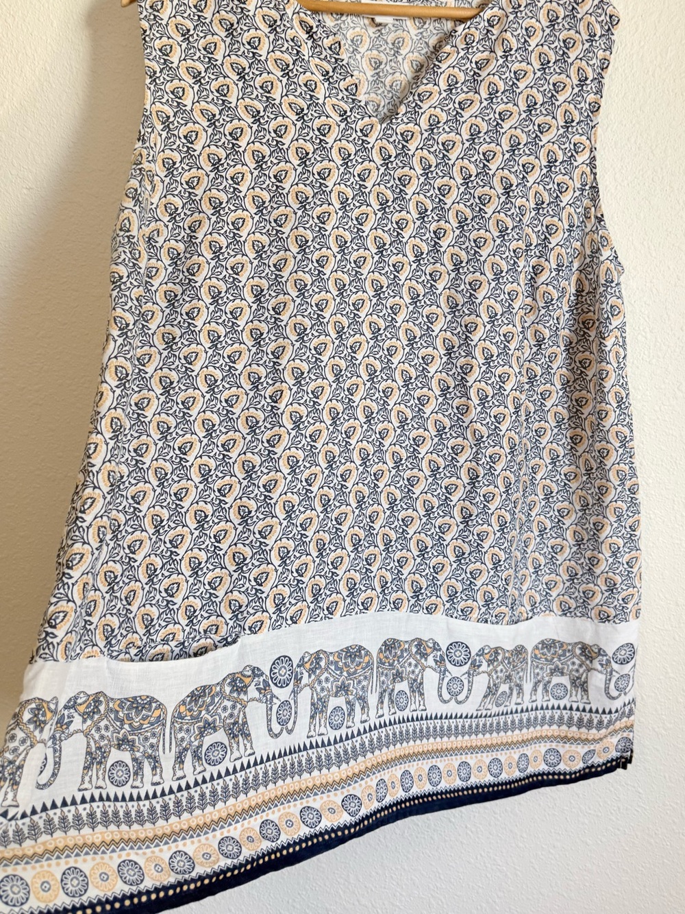 J Jill 100% Linen Floral Print Shift Mini Dress Tunic Boho Chic Retro Twee - Picture 5 of 8